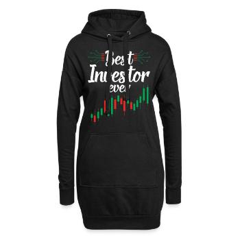 Bester Investor Aller Zeiten Investieren Anleger - Hoodie-Kleid - Schwarz - Vorne