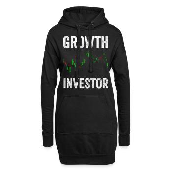 Wachstumsinvestor Growth Wachstum Anleger Anlegen - Hoodie-Kleid - Schwarz - Vorne