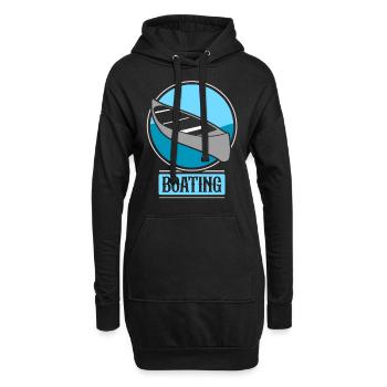 Yacht de navigation Voilier Bateau Bateau - Sweat-shirt à capuche long Femme - noir - Devant