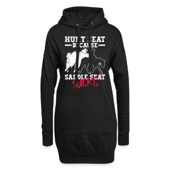 Hunt Because Saddle Sucks - Hunt - Hoodie-Kleid - Schwarz - Vorne