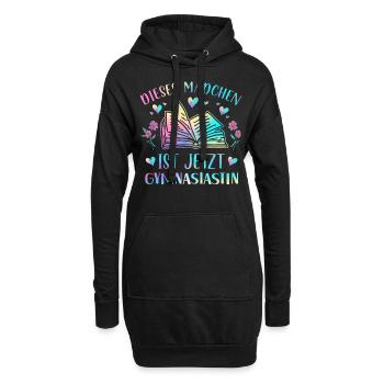 Einschulung Gymnasium Mädchen - Hoodie-Kleid - Schwarz - Vorne