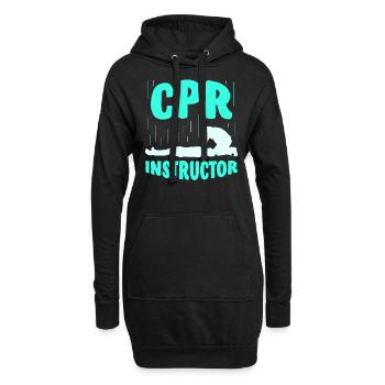 Erste Hilfe Kurs Leiter Lehrer Sofortmaßnahmen - Hoodie-Kleid - Schwarz - Vorne