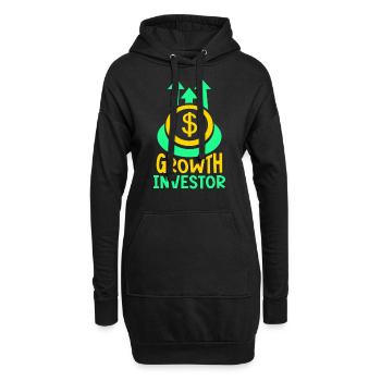 Wachstumsinvestor Growth Wachstum Anlegen Anleger - Hoodie-Kleid - Schwarz - Vorne