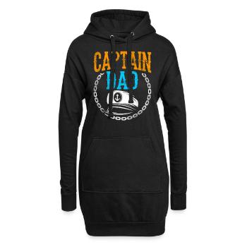 Capitaine Papa Bateau Bateau Bateau Voilier - Sweat-shirt à capuche long Femme - noir - Devant