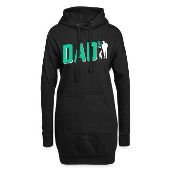 Father Of Three Children Papa Father Day Daddy - Hoodie Dress - black - Front