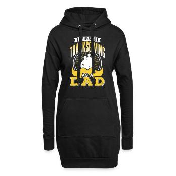 Premier Thanksgiving En tant que Père Proverbes Papa Papa - Sweat-shirt à capuche long Femme - noir - Devant
