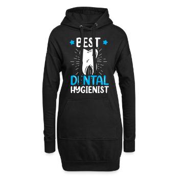 Bester Dentalhygieniker Zahnarzt Dentalhygiene - Hoodie-Kleid - Schwarz - Vorne