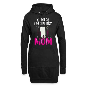 Hygiéniste dentaire Mama Dentiste Hygiéniste dentaire - Sweat-shirt à capuche long Femme - noir - Devant