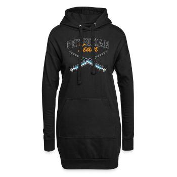 Médecin de l’équipe Médecin de l’équipe Médecin Médecin Médecine - Sweat-shirt à capuche long Femme - noir - Devant