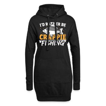 Je préfère être Crappie Pêche Pêche Fish Hunting - Sweat-shirt à capuche long Femme - noir - Devant