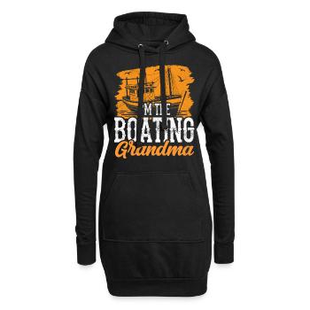 Ich Bin Die Boot Fahrende Oma Schiff Bootfahren - Hoodie-Kleid - Schwarz - Vorne