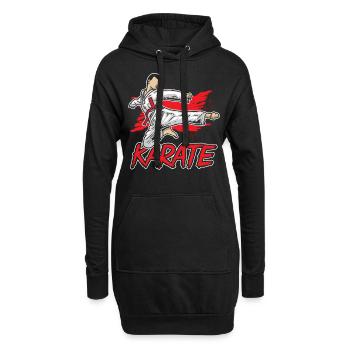 Karaté Dictons Arts Martiaux Combattant Arts Martiaux - Sweat-shirt à capuche long Femme - noir - Devant