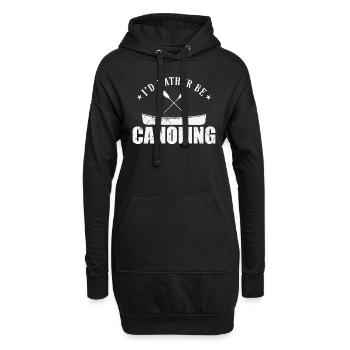 Je préfère être Canoë Kayak Pédalo - Sweat-shirt à capuche long Femme - noir - Devant