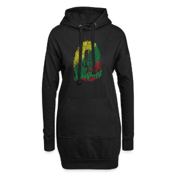 Schafkopf Fingerabdruck Daumen D.N.A. Eichel - Hoodie-Kleid - Schwarz - Vorne