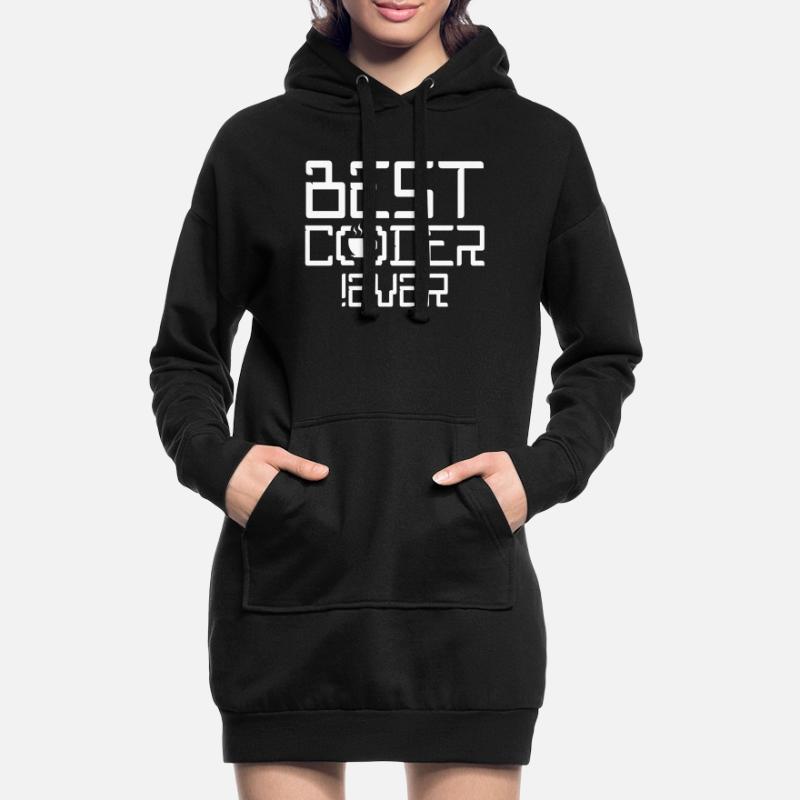 Meilleur programmeur de codeur de code Sweat-shirt à capuche long Femme