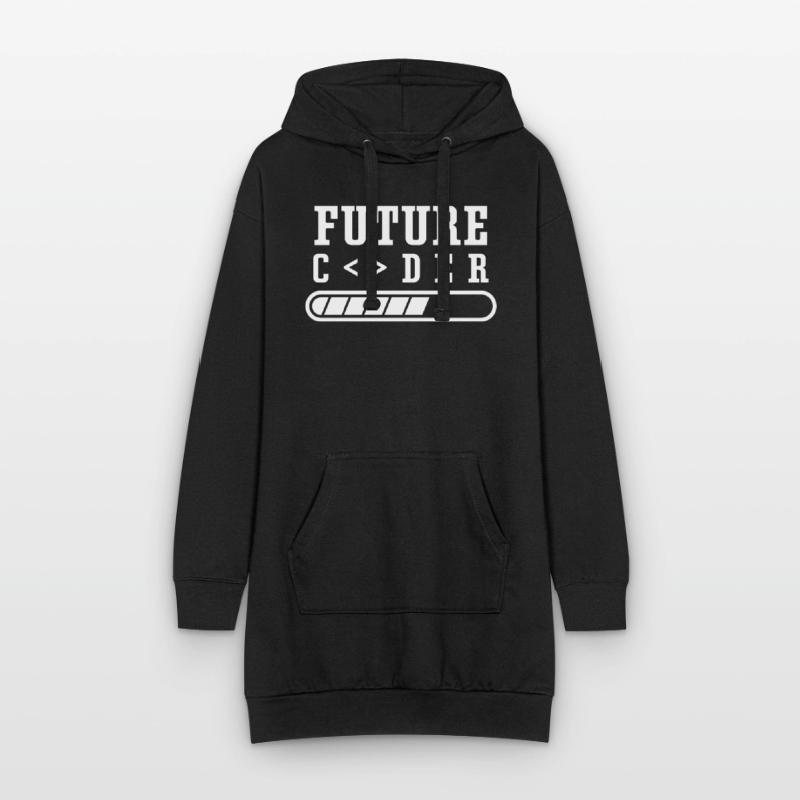 Code de codage du programmeur du futur codeur Sweat-shirt à capuche long Femme