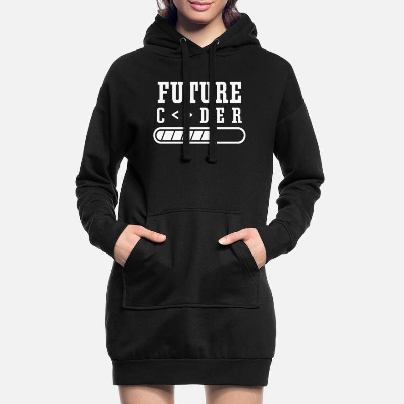 Code de codage du programmeur du futur codeur Sweat-shirt à capuche long Femme