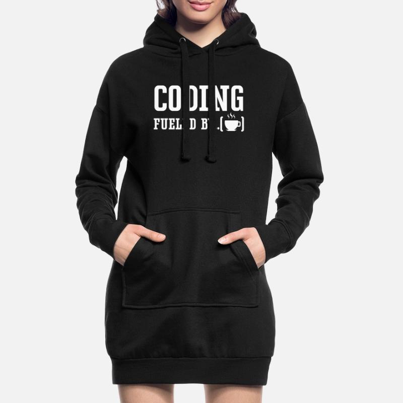 Programmieren Angetrieben Durch Koffein Coding Hoodie-Kleid