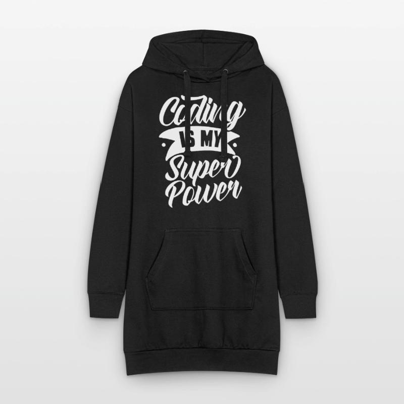 Le codage est mon programmeur de codeur super-puissant Sweat-shirt à capuche long Femme