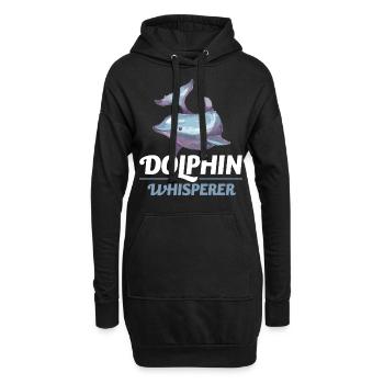 Dolphin Whisperer Dolphin Cadeau - Sweat-shirt à capuche long Femme - noir - Devant