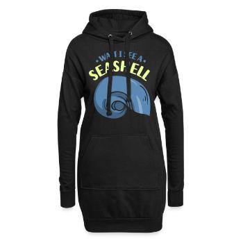 Waiting I See A Shell Collecting Shells - Hoodie Dress - black - Front