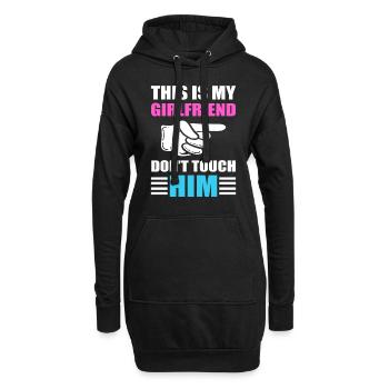 This is My Girlfriend Don't Touch Him LGBT Gay - Hoodie-Kleid - Schwarz - Vorne