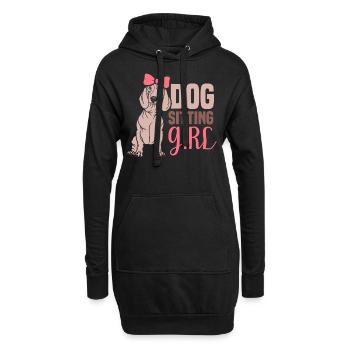Hundesitterin Mädchen Hundesitting Dog Sitting - Hoodie-Kleid - Schwarz - Vorne