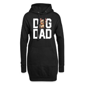 Yorkie Chien Papa Yorkshire Terrier Amant Père - Sweat-shirt à capuche long Femme - noir - Devant
