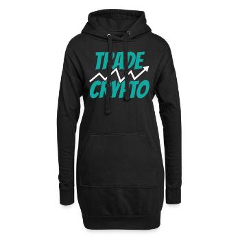 Krypto Handeln Traden Crypto Trader Trading - Hoodie-Kleid - Schwarz - Vorne
