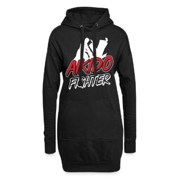 Aikido Fighter Martial Arts Martial Arts Lovers - Hoodie Dress - black - Front