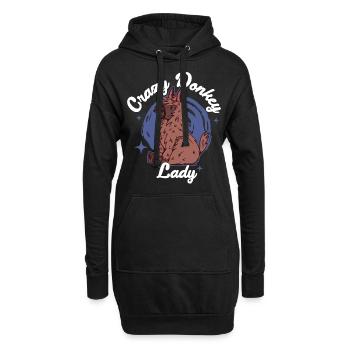 Crazy Donkey Lady Esel Geschenk - Hoodie-Kleid - Schwarz - Vorne