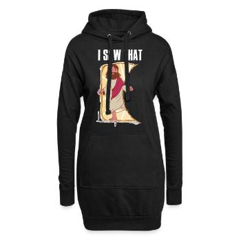 J’ai vu que Jésus Jésus cadeau - Sweat-shirt à capuche long Femme - noir - Devant