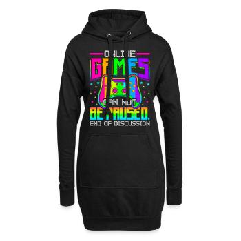 Les jeux en ligne ne peuvent pas être mis en pause Jeux - Sweat-shirt à capuche long Femme - noir - Devant