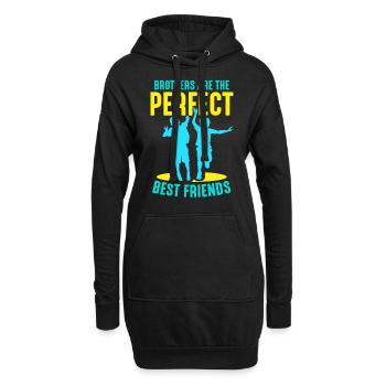 Les frères sont le meilleur ami parfait - Sweat-shirt à capuche long Femme - noir - Devant