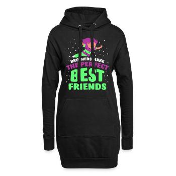 Brüder Sind Die Perfekten Besten Freunde Freund - Hoodie-Kleid - Schwarz - Vorne