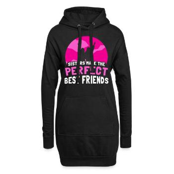 Schwestern Sind Die Perfekten Besten Freunde Team - Hoodie-Kleid - Schwarz - Vorne