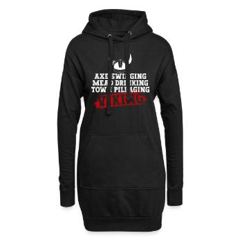 Nordische Mythologie Odin Wikinger Nordisch Gott - Hoodie-Kleid - Schwarz - Vorne
