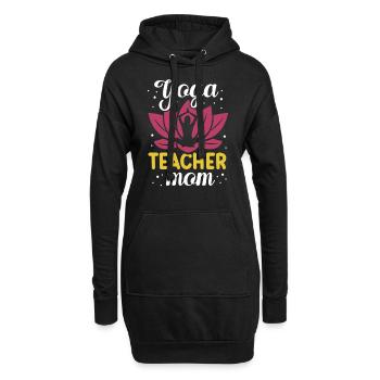 Professeur de yoga Maman Professeur de yoga Hobby Mère Maman - Sweat-shirt à capuche long Femme - noir - Devant
