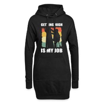 Baumpfleger Holzfäller Wald Forstwirtschaft Bäume - Hoodie-Kleid - Schwarz - Vorne
