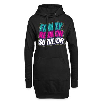 Überlebender Eines Familientreffens Familie Team - Hoodie-Kleid - Schwarz - Vorne