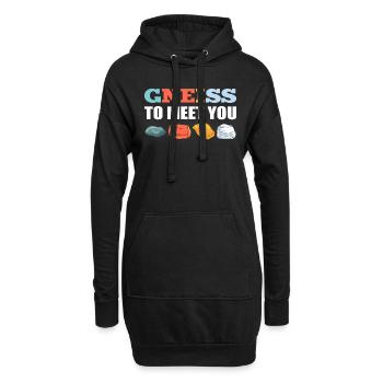 Gneiss To Meet You Mineral Collecting Ores - Hoodie-Kleid - Schwarz - Vorne