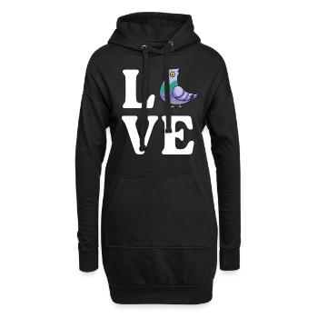 Pigeon Lover Bird Watcher Propriétaire Ornithologue - Sweat-shirt à capuche long Femme - noir - Devant