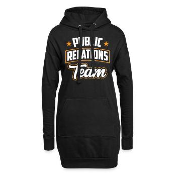 Team Öffentlichkeitsarbeit Public Relations Job PR - Hoodie-Kleid - Schwarz - Vorne