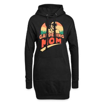 Garten Mama Gärtnerin Gartenbau Mutter - Hoodie-Kleid - Schwarz - Vorne