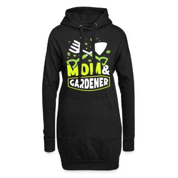 Mutter & Gärtnerin Gartenbau Garten Mama - Hoodie-Kleid - Schwarz - Vorne
