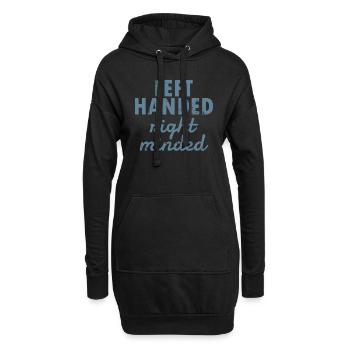 Left Handed Night minded Linkshänder - Hoodie-Kleid - Schwarz - Vorne