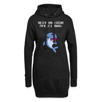 C’est mon costume humain je suis vraiment - Sweat-shirt à capuche long Femme - noir - Devant