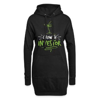 Wachstumsinvestor Growth Wachstum Anlegen Anleger - Hoodie-Kleid - Schwarz - Vorne