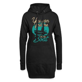 Vous pouvez me trouver sur mon bateau de navigation de plaisance - Sweat-shirt à capuche long Femme - noir - Devant