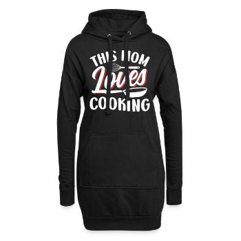 Cette mère adore cuisiner Maman cuisinière - Sweat-shirt à capuche long Femme - noir - Devant